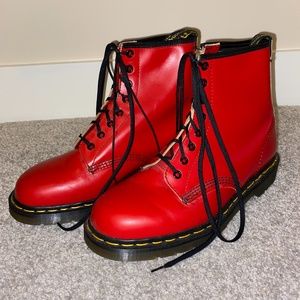 COPY - Vintage Red Leather Dr Martens Boots